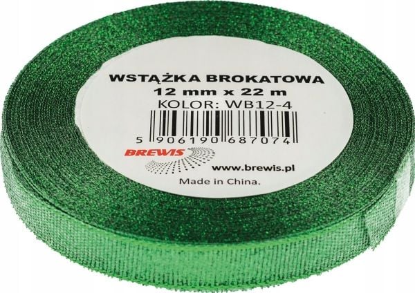 BREWIS Glitterbånd 12mm WB12-4 grønn