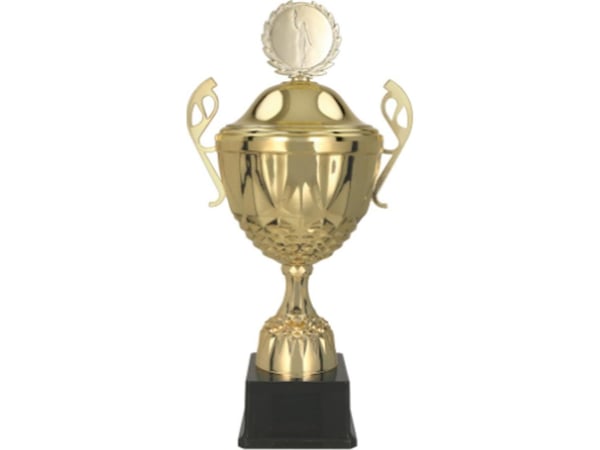 Victoria Sport pokal i metall gull med lokk MUFA