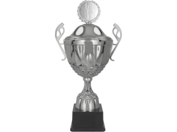 Victoria Sport pokal i metall sølv med lokk MUFAS