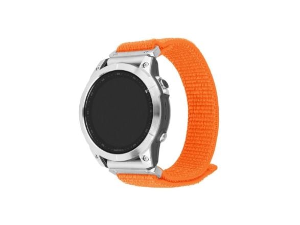 FIXED - Sløyfe for smart armbåndsur - 26 mm, nylon - 160-210 mm - oransje - for Coros Vertix 2; Garmin Fenix 7X; Enduro 2; epix Pro; Instinct 2X; q...