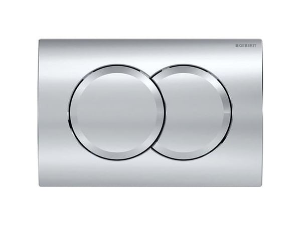 Betjeningsplade Delta01 dobb. blank krom