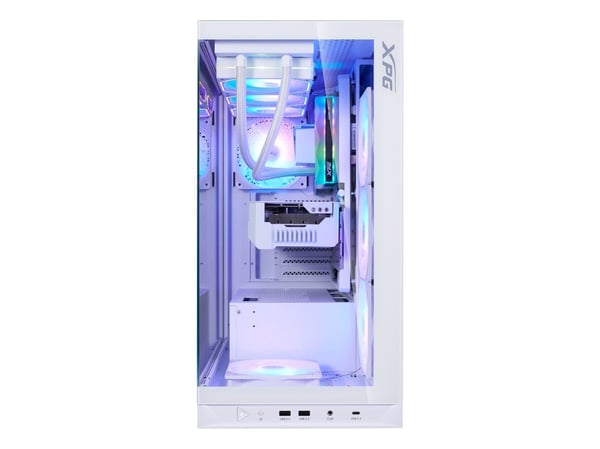 XPG Invader X BTF, Midi Tower, PC, Hvit, ATX, Micro ATX, Mini-ATX, SPCC, Herdet glass, 17,5 cm