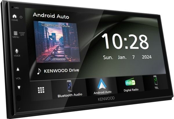 Kenwood Electronics DMX5023DABS, Svart, 2 DIN, 22 W, NTSC, PAL, AAC, FLAC, MP3, WAV, WMA, BMP, JPEG, PNG