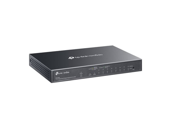 TP-Link Omada ES210GMP, Håndtert, Gigabit Ethernet (10/100/1000), Strøm over Ethernet (PoE), Kan monteres på vegg