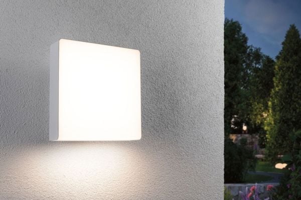 Paulmann Azalena, Utendørs veggbelysning, Hvit, Aluminium, Plast, IP44, Fasade, I