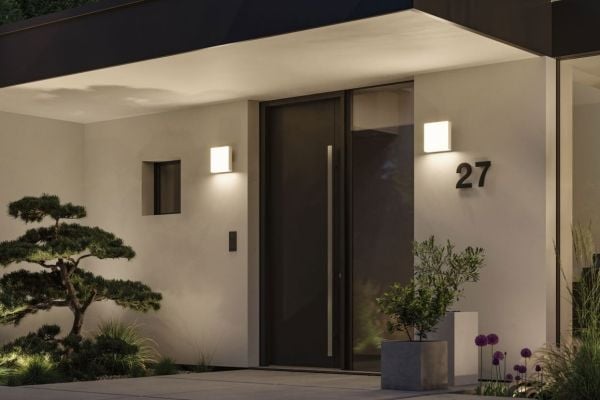 Paulmann Azalena, Utendørs veggbelysning, Hvit, Aluminium, Plast, IP44, Fasade, I