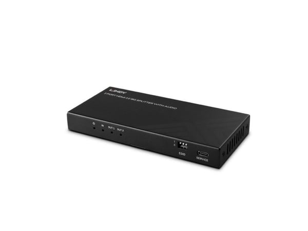 Lindy 38534, HDMI, 2x HDMI, 3,5 mm, 7680 x 4320 pixlar, Svart, Metall