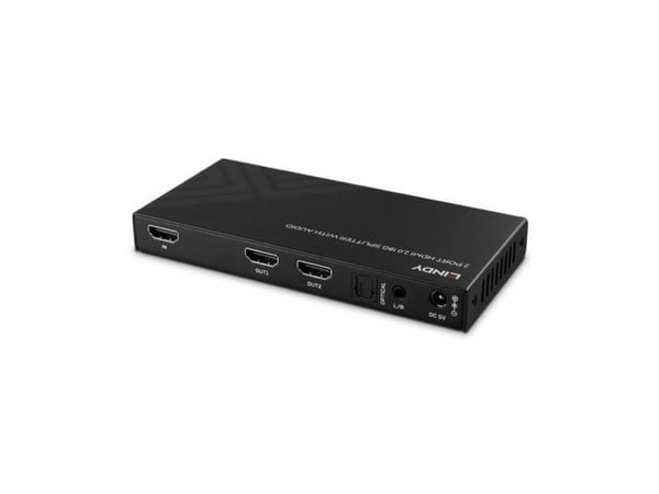 Lindy 38534, HDMI, 2x HDMI, 3,5 mm, 7680 x 4320 pixlar, Svart, Metall