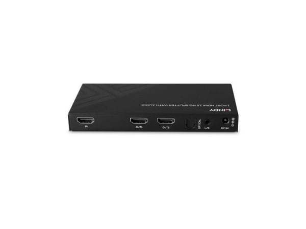 Lindy 38534, HDMI, 2x HDMI, 3,5 mm, 7680 x 4320 pixlar, Svart, Metall