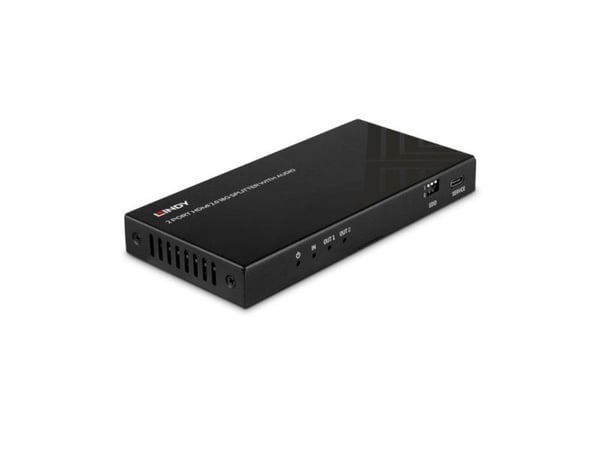 Lindy 38534, HDMI, 2x HDMI, 3,5 mm, 7680 x 4320 pixlar, Svart, Metall