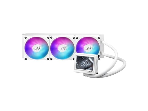 ASUS ROG RYUJIN III - White Edition - væskeklølt system CPU-vannblokk - Radiatorstørrelse: 360 mm - (for: AM4, AM5, LGA1851, LGA1700, LGA1200, LGA1...