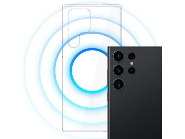 3mk telefondeksel til Samsung Galaxy S23 Ultra med Mag Safe - gjennomsiktig Clear MagCase