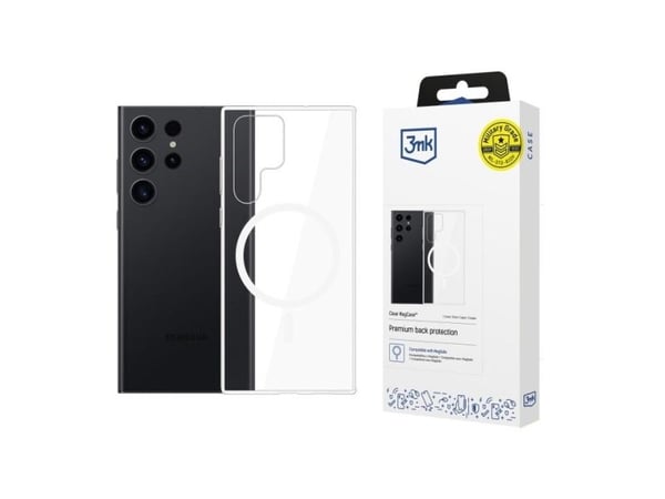 3mk telefondeksel til Samsung Galaxy S24 Ultra med Mag Safe - gjennomsiktig Clear MagCase