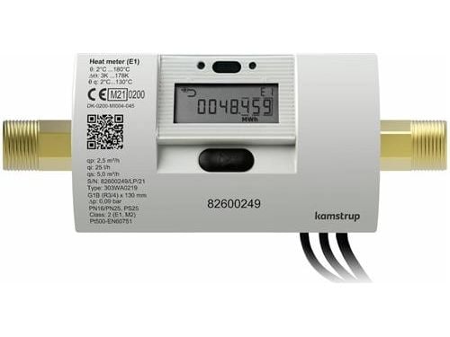 Kamstrup Multical 303 2,5m3/h - Energimåler. Batteri, Wireless M-bus, Mwh, returløb,130mm,1