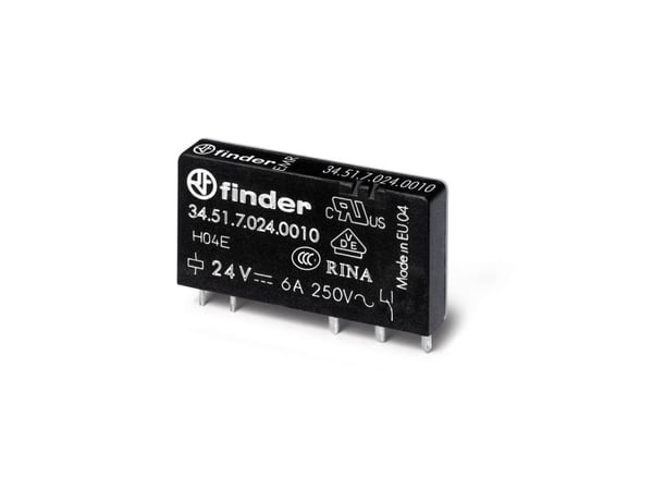 Finder printrelé 34.51.7.012.0000 12 V/DC 6 A 1 vekselkontakt