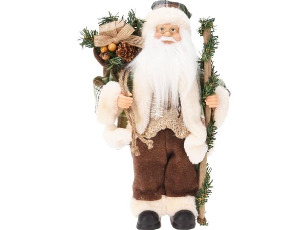 Julepynt MIKOLAJ stående juledekorasjon deluxe 30 cm, Brown