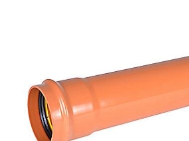 Wavin 200 x 1000 mm PVC-kloakrør med muffe, klasse S SN8, EN1401