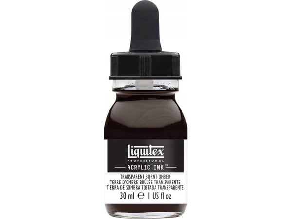 Prof Acrylic Ink 30 ml Transparent Burnt Umber 130
