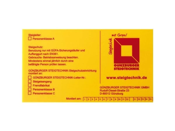 MUNK Günzburger Steigtechnik 19007 advarselsmerke 1 stk