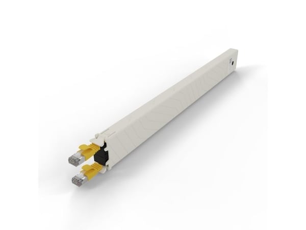PATCHBOX CONEX8STPYL, Bakke til kabelstyring, Cremefarvet, Gul, Akrylnitrilbutadienstyren, Polyoksymetylen (POM), 8U, 0,8 m, -20 - 60 °C