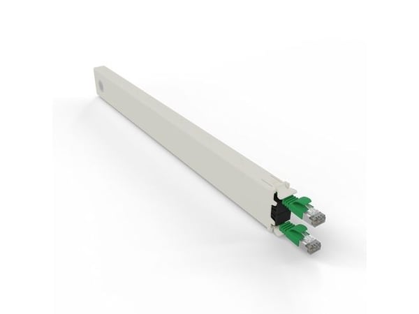 PATCHBOX CONEX8STPGR, brett for kabelhåndtering, krem, grønn, akrylonitrilbutadienstyren, polyoksymetylen (POM), 8U, 0,8 m, -20 - 60 °C