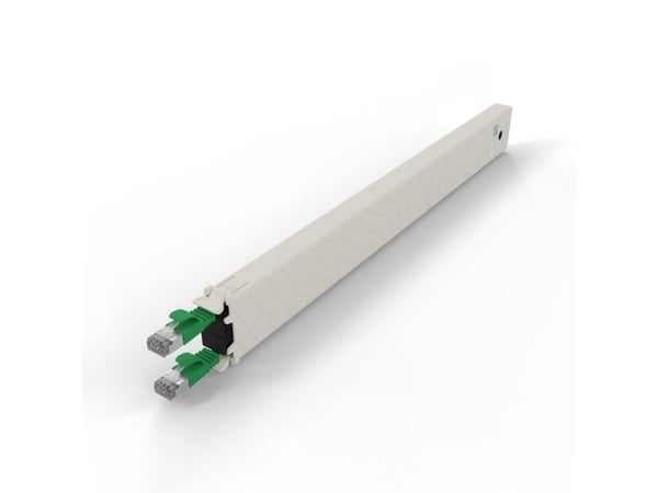 PATCHBOX CONEX8STPGR, brett for kabelhåndtering, krem, grønn, akrylonitrilbutadienstyren, polyoksymetylen (POM), 8U, 0,8 m, -20 - 60 °C