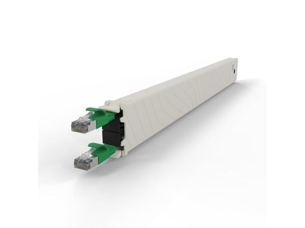 PATCHBOX CONEX8STPGR, brett for kabelhåndtering, krem, grønn, akrylonitrilbutadienstyren, polyoksymetylen (POM), 8U, 0,8 m, -20 - 60 °C