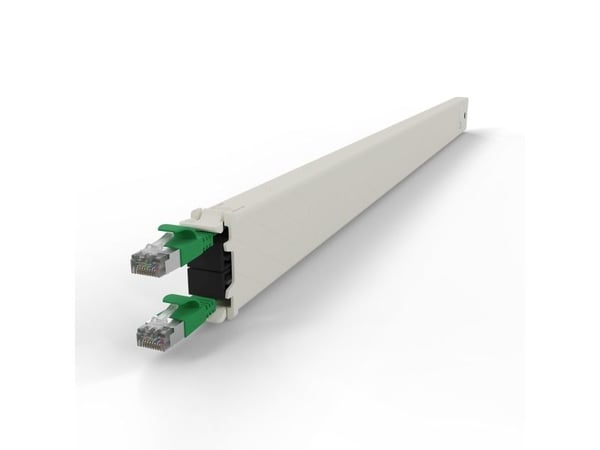 PATCHBOX CONE30STPGR, brett for kabelhåndtering, krem, grønn, akrylonitrilbutadienstyren, polyoksymetylen (POM), 30U, 1,8 m, -20 - 60 °C