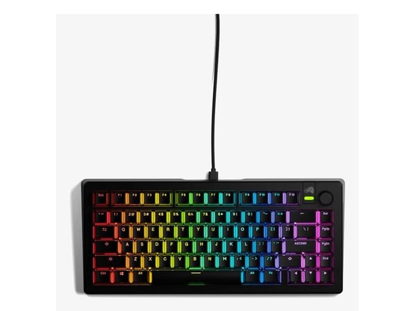 Glorious Gaming GMMK 3 Prebuilt, Koblet med ledninger (ikke trådløs), USB, Mekanisk nøkkelbryter, QWERTY, RGB LED, Svart