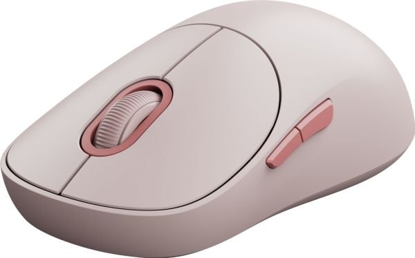 Xiaomi Wireless Mouse Lite 3 - Mus - ergonomisk - optisk - 5 knapper - trådløs - 2.4 GHz, Bluetooth - USB trådløs mottaker - rosa