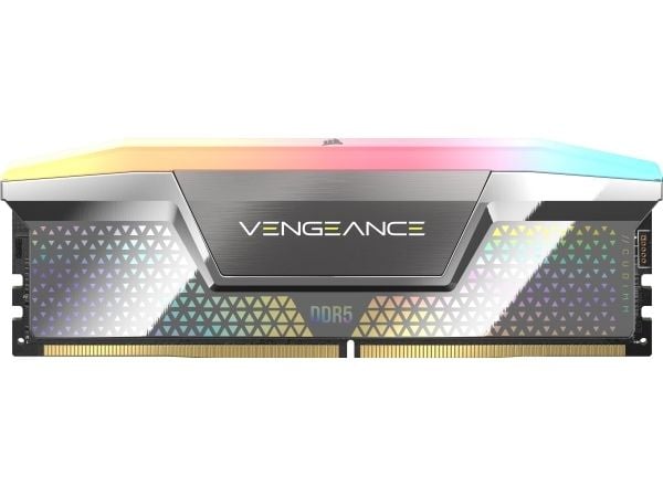CORSAIR Vengeance RGB - DDR5 - sett - 48 GB: 2 x 24 GB - DIMM 288-pin - 4200 MHz / PC5-67200 - CL40 - klokkete ubufferte - sølv
