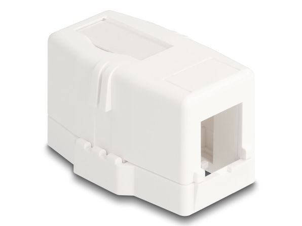 Delock Keystone tomkapsling 1 port med magnetisk undersida, vit
