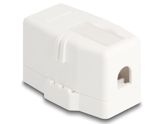 Delock Keystone tomkapsling 1 port med magnetisk undersida, vit