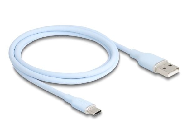 Delock - USB-kabel - USB (hann) til 24 pin USB-C (hann) - USB 2.0 - 3 A - 1 m - blå