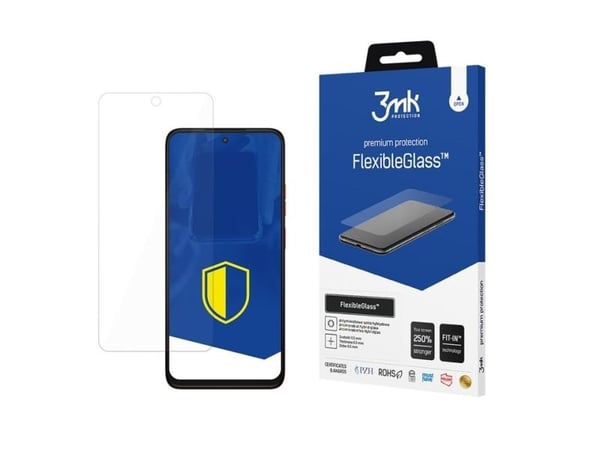 3MK FlexibleGlass, Motorola, Moto G35 5G, Krasjsikker, Ripebestandig, Knusesikker, Gjennomsiktig, 1 stykker