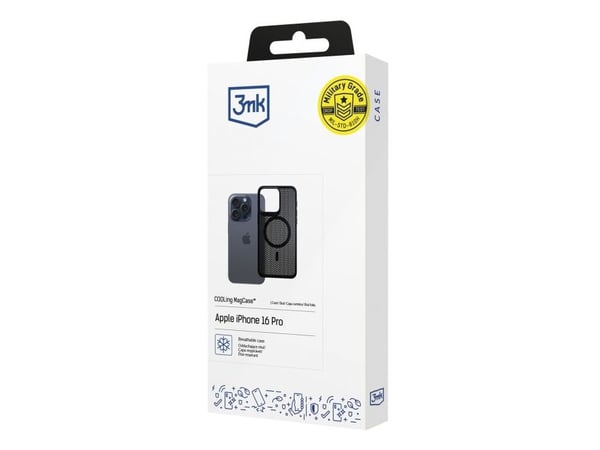 3MK COOLing MagCase, Omslag, Apple, iPhone 16 Pro, 16 cm (6.3"), Svart