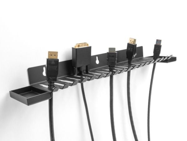 Delock - Kabelholder - veggmonterbar - svart