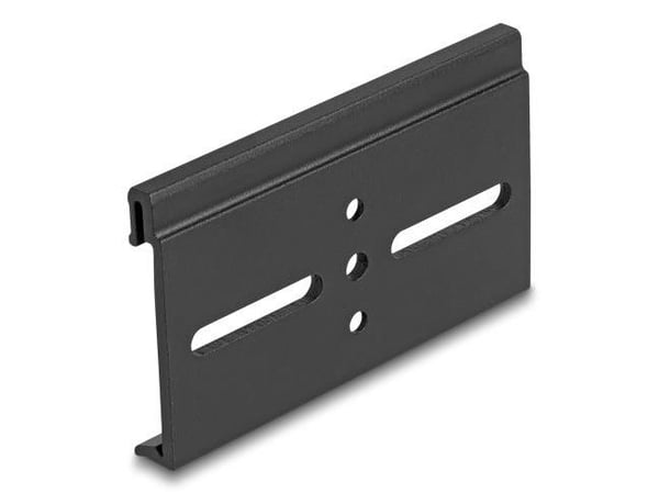 Delockin alumiininen kiinnitysklipsi hattukiskolle 80,0 x 47,8 mm musta