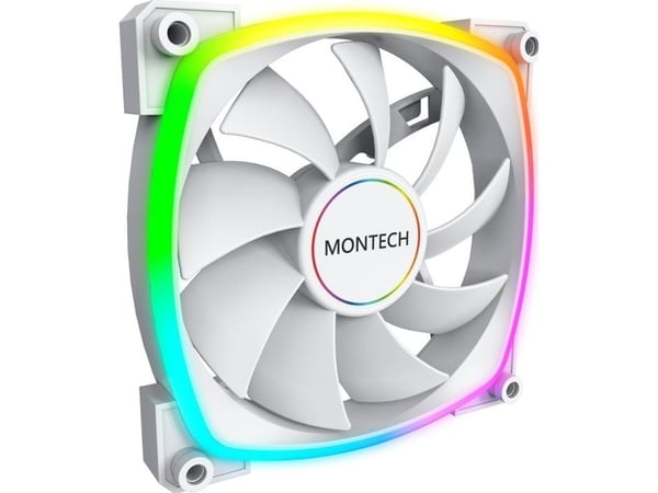 Montech AX120 PWM ARGB-vifte - 120 mm, hvit (AX120 PWM W)
