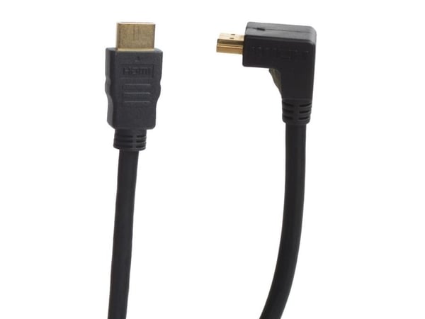 Connectech - HDMI-kabel - HDMI hann til HDMI hann vinklet - 5 m - svart