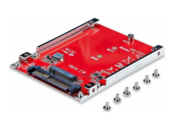 Startech M.2 to U.3 Adapter, For M.2 NVMe SSDs, PCIe M.2 Drive to 2.5inch U.3 (SFF-TA-1001) Host Adapter/Converter, TAA Compliant - 2.5" Drive Form...