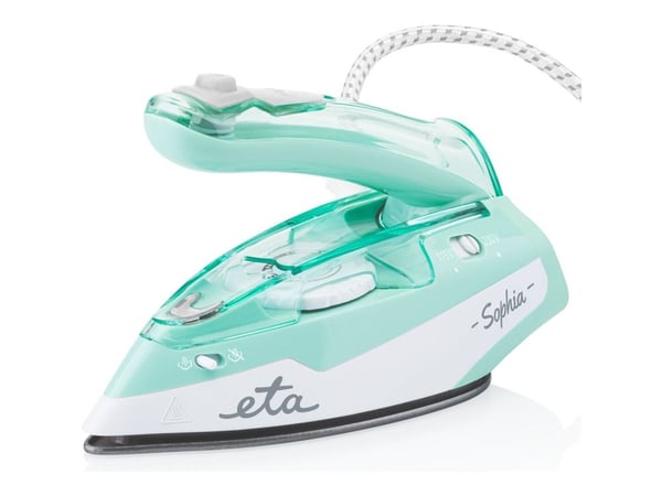 ETA Sophia 1271 90000 - Dampstrykejern - såleplate: keramisk - 1.1 kW - hvit/turkis