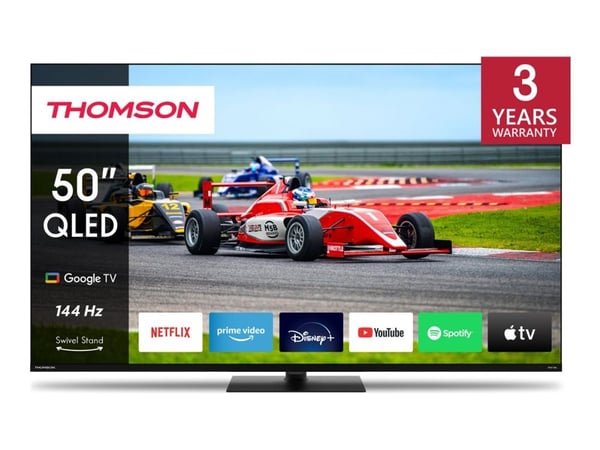 Thomson 50QG7C14, 127 cm (50"), 3840 x 2160 pikseliä, QLED Pro, Älytelevisio, Wi-Fi, musta