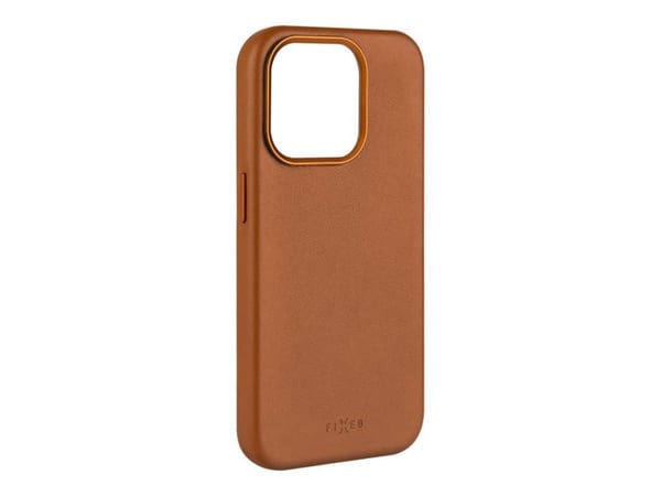 FIXED MagLeather - Baksidedeksel for mobiltelefon - MagSafe-samsvar - ekte skinn - brun - for Apple iPhone 16 Pro Max