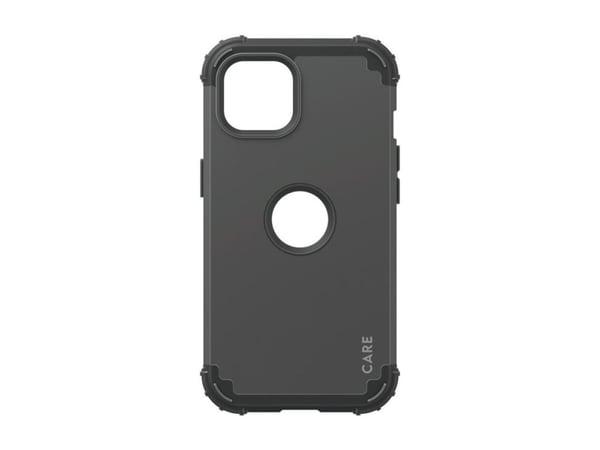 CARE by PanzerGlass FORCE - Baksidedeksel for mobiltelefon - robust - polykarbonat (PC), silikon - svart - for Apple iPhone 13, 14