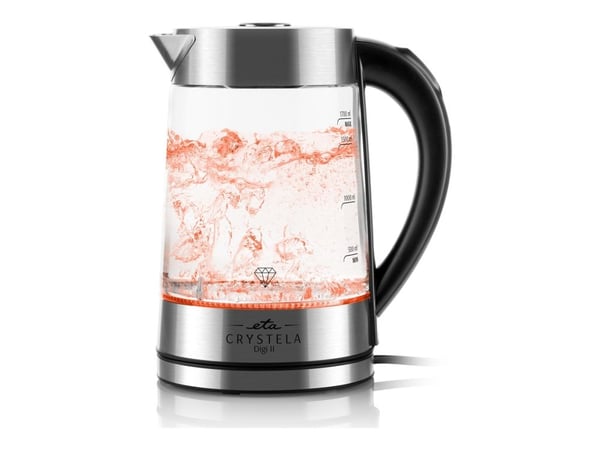 ETA Crystela Digi II 5154 9000 - Vattenkokare - 1.7 liter - 2.2 kW - glas