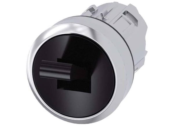 Växling 22 mm ru met högblank svart, 2 k.pos