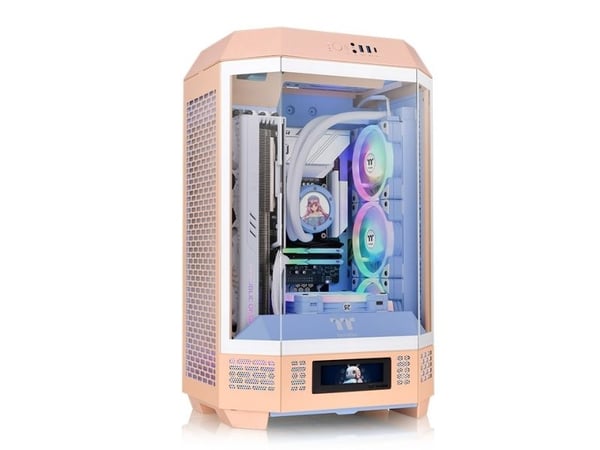 Thermaltake The Tower 300 - Mikrotårn - micro ATX - sidepanel med vindu (herdet glass) - ingen strømforsyning (PS/2) - ferskendun - USB/lyd