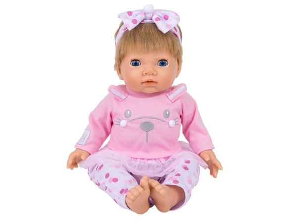 Tiny Treasures Docka med blondt hår och rosa outfit