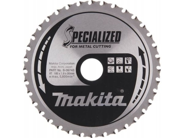 Makita Specialized - Sirkelformet sagblad - for metall - 185 mm - 36 tenner